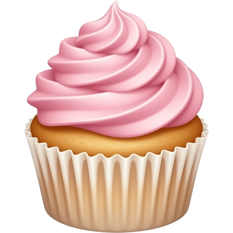 Cupcake with pink icing emoji