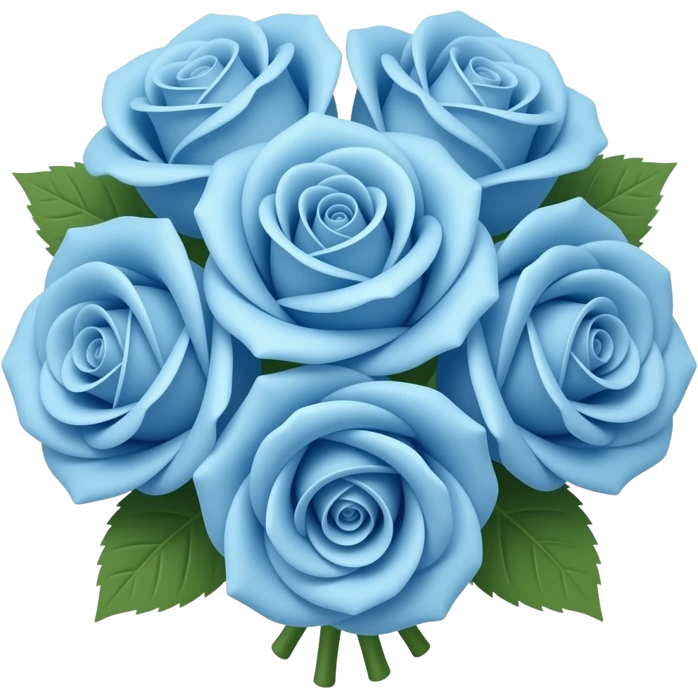 roses baby blue bouquet emoji