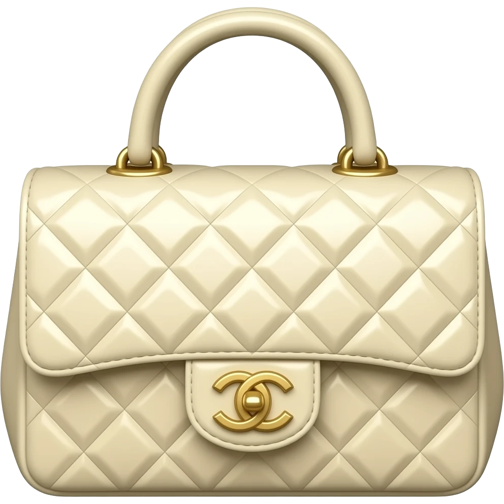 ivory color chanel bag emoji