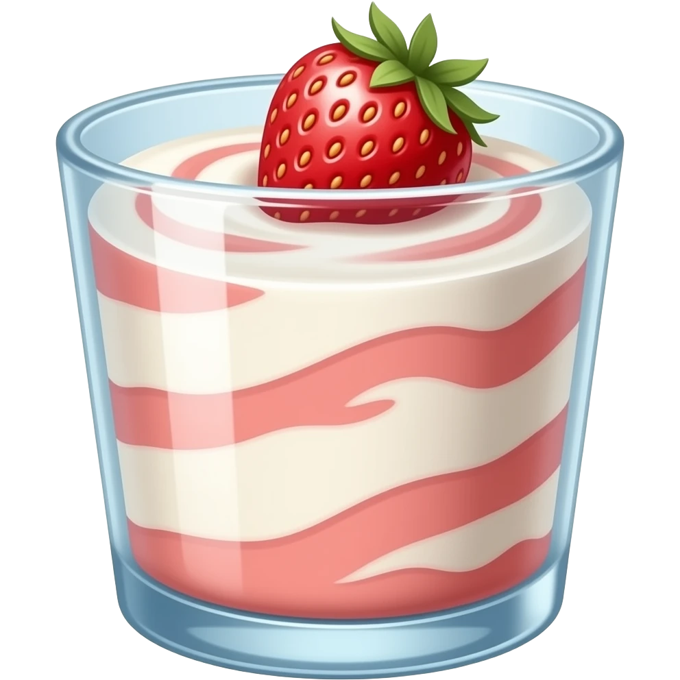 Cup of strawberry yogurt emoji