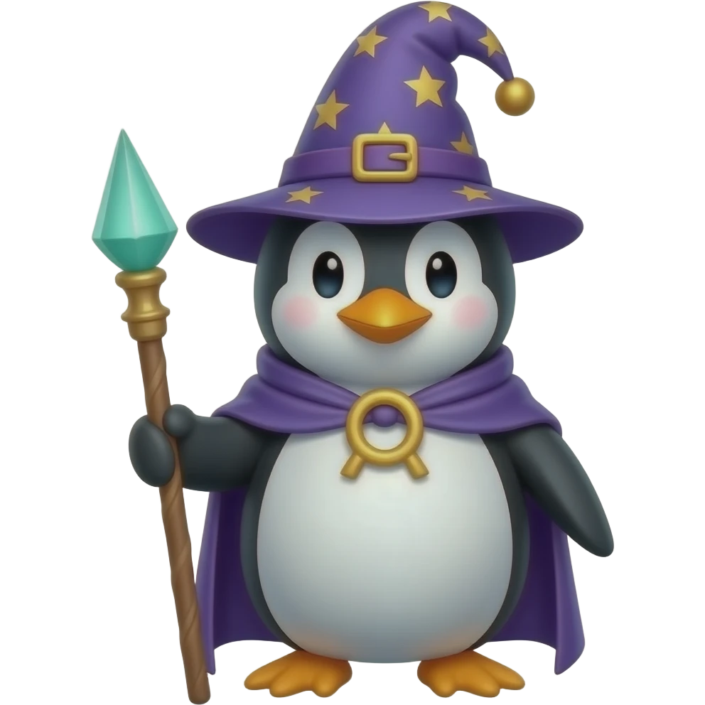Penguin Wizard emoji