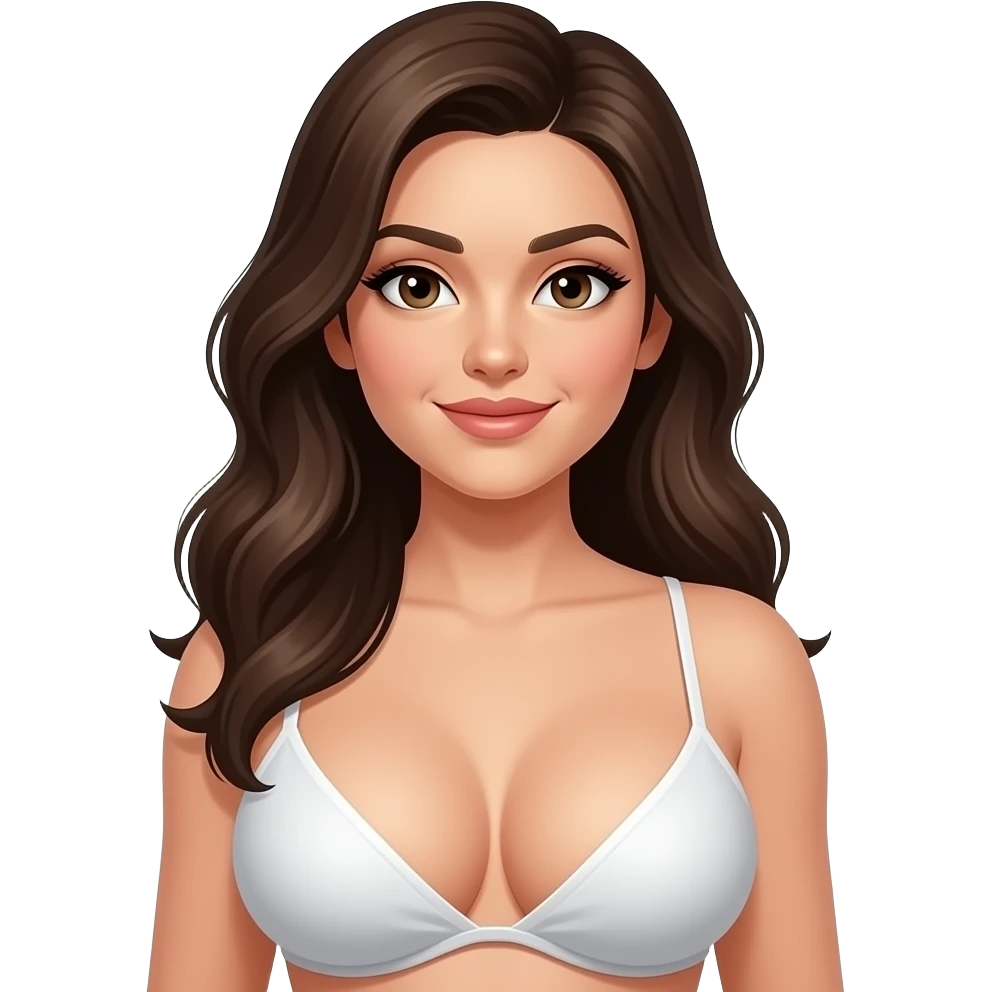 brunette with huge breasts emoji