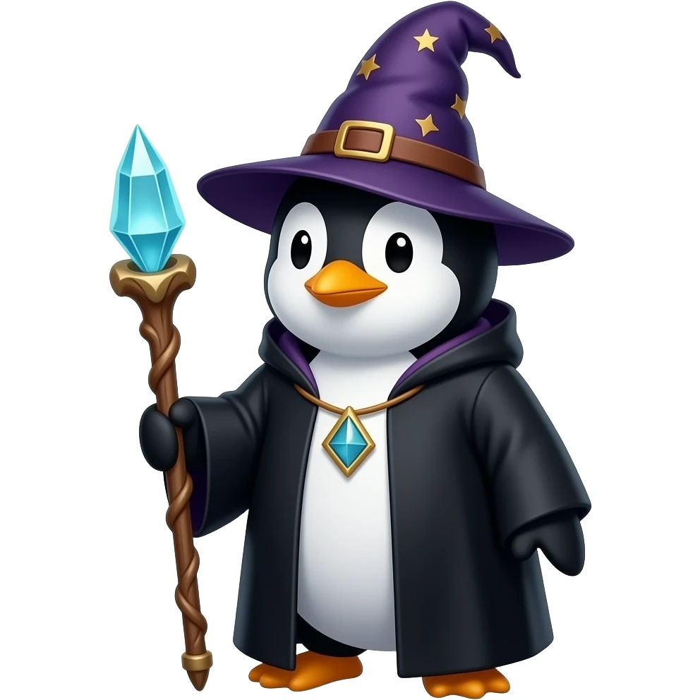 Penguin Wizard emoji