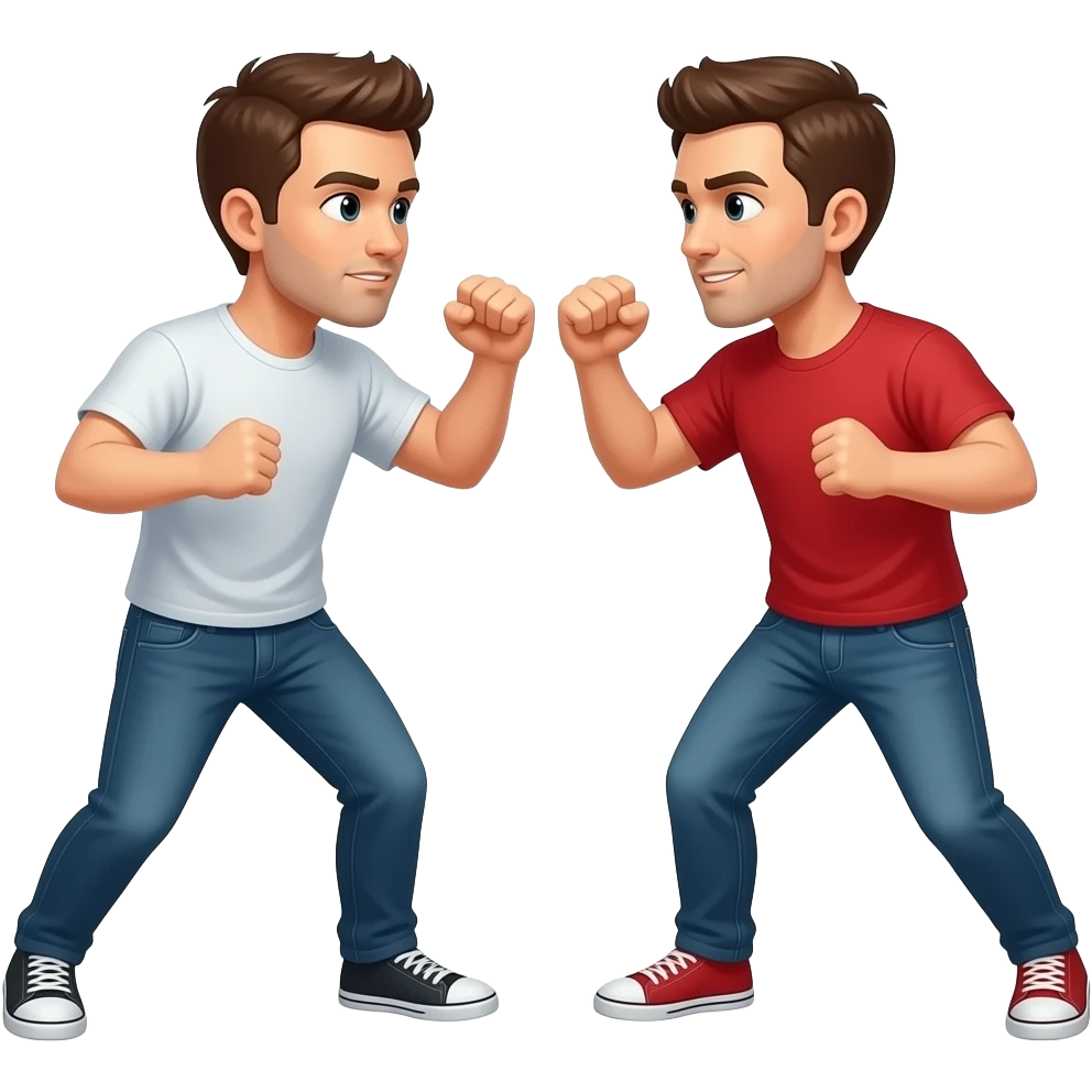 two guys fighting emoji