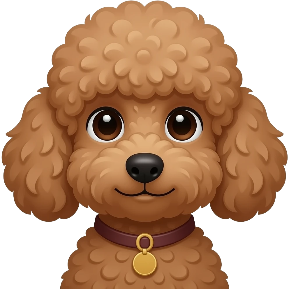 Teen with a brown poodle emoji