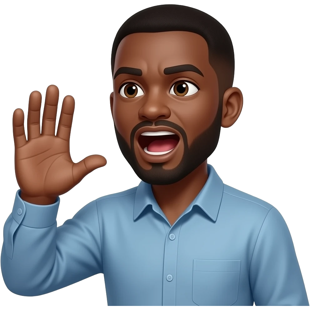 make a black man, really black, doing black things. he is shouting "nigga" emoji