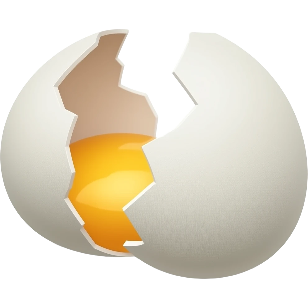 shattered eggshells emoji