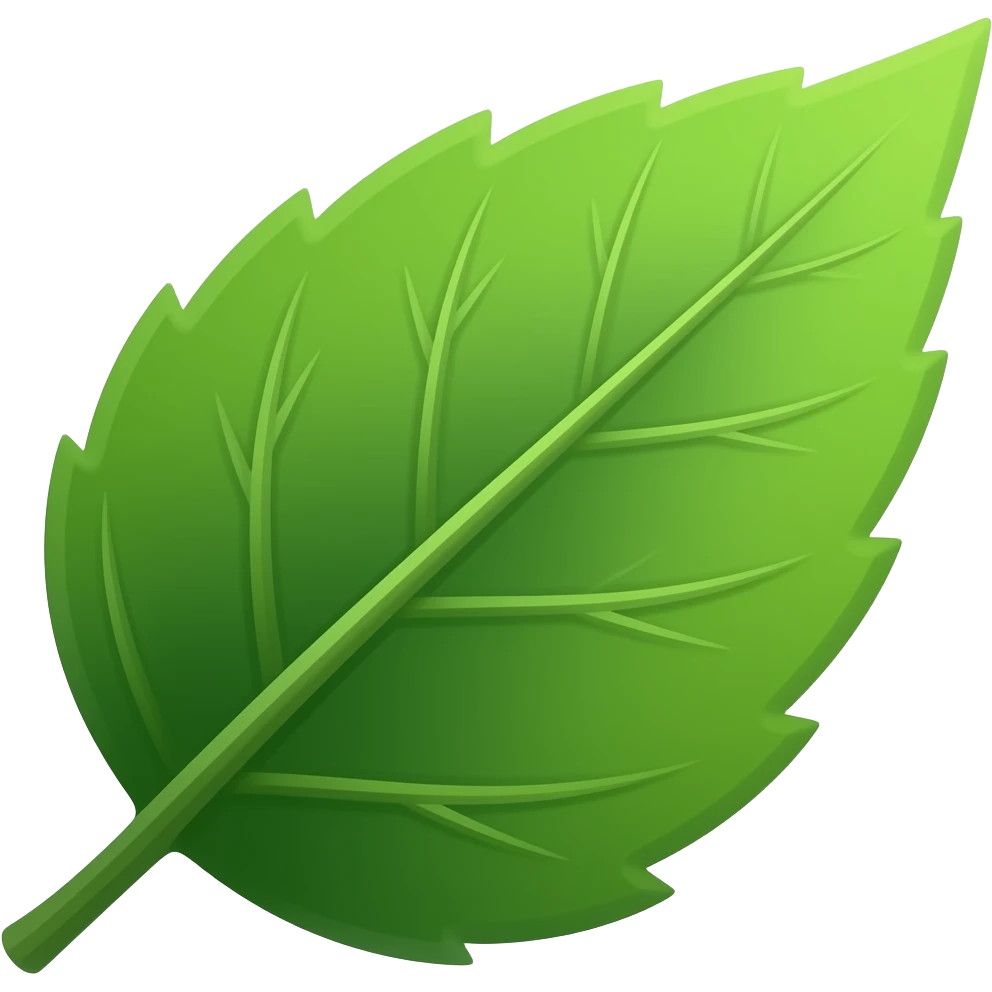 A leaf emoji