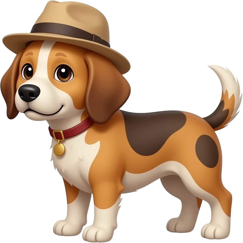 de un perro con gorro emoji