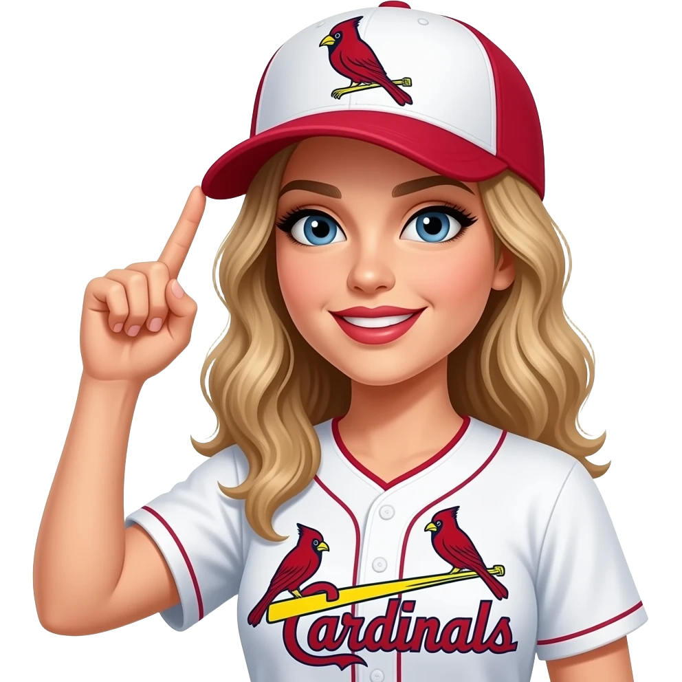 Female cardinals fan emoji