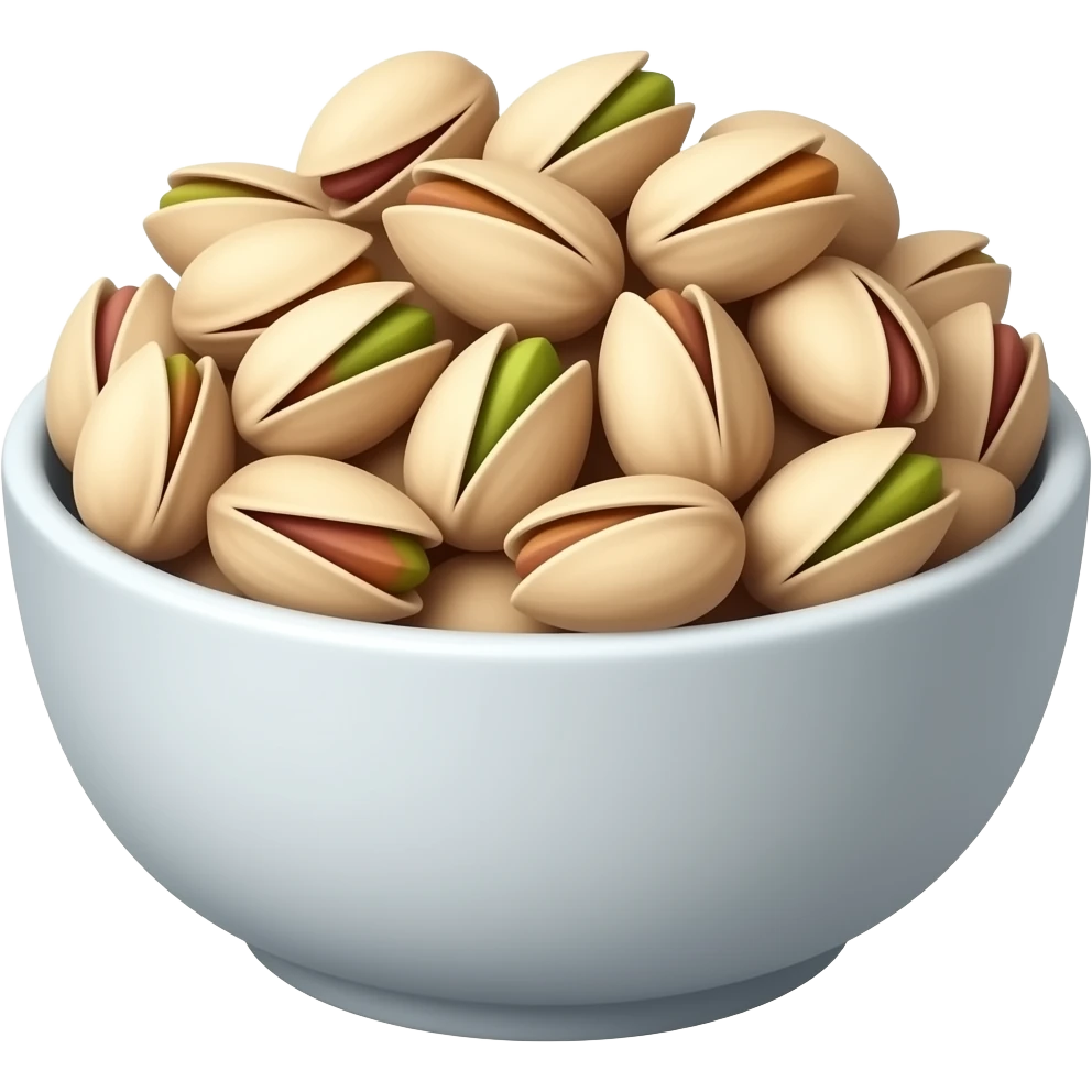 Bowl of pistachios no shell emoji