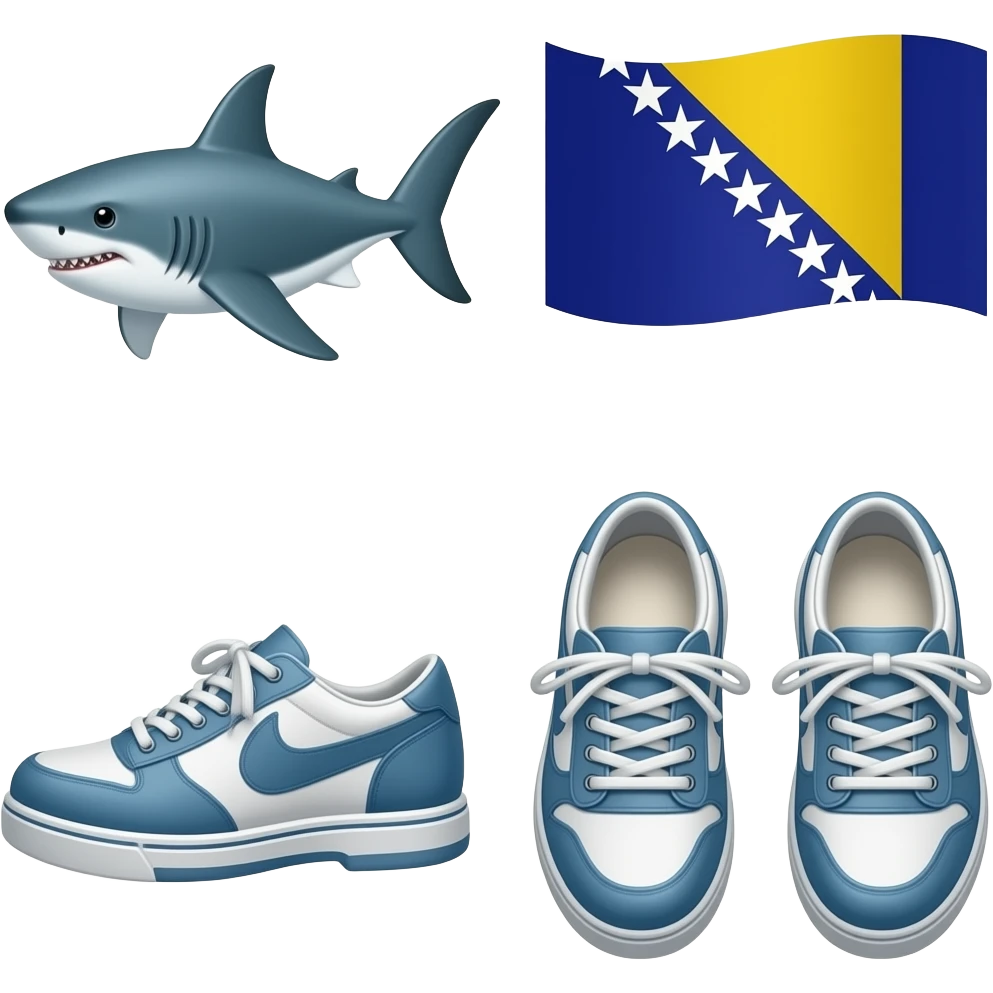 🦈+👟+👟+🇧🇦 emoji