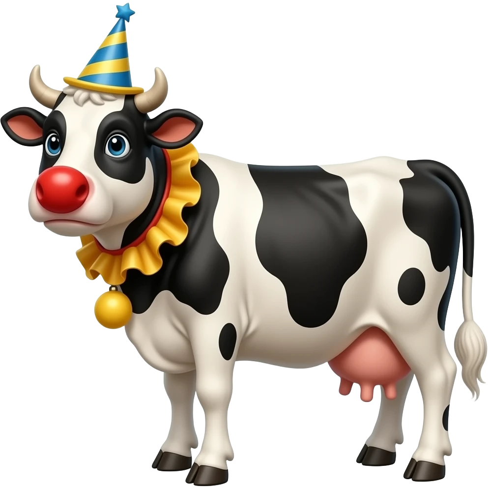 Clown cow emoji