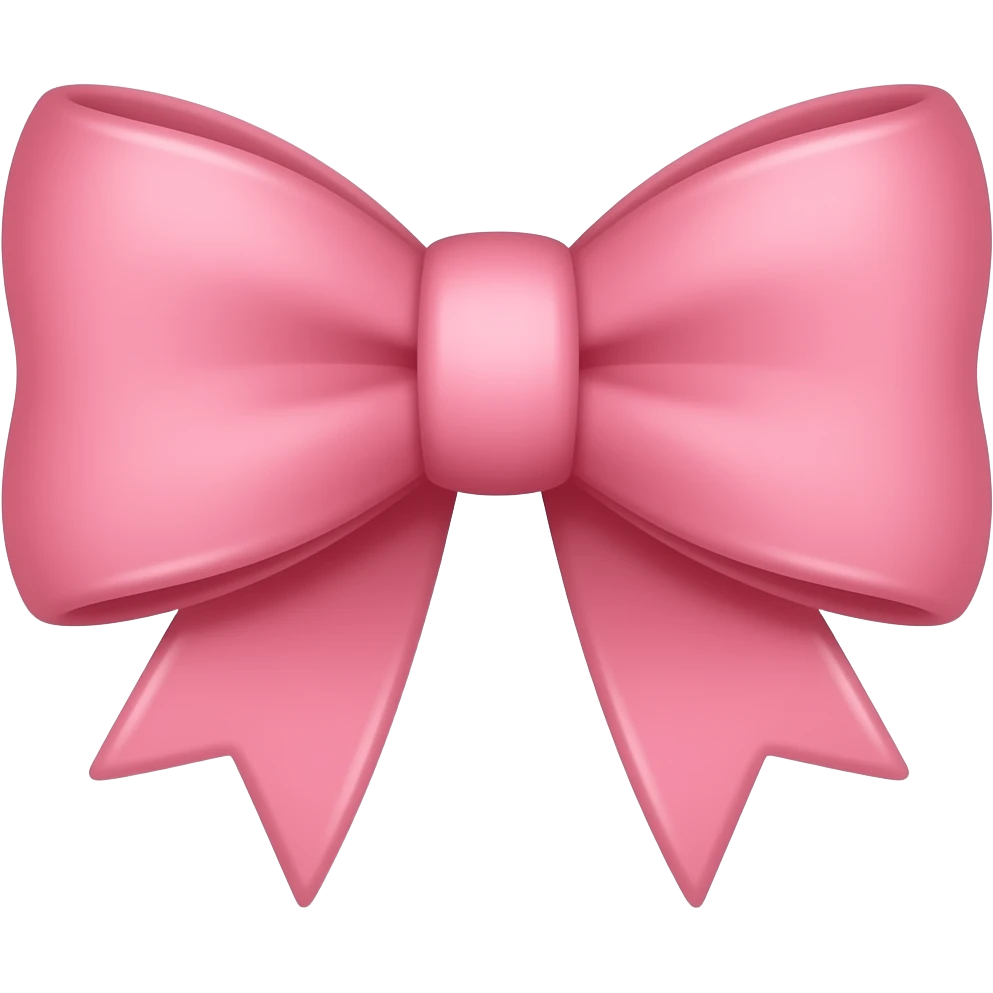 cute baby pink bow emoji