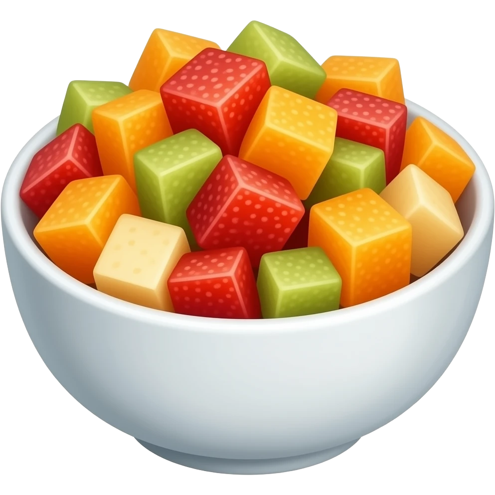 Little chopped up fruit bowl emoji