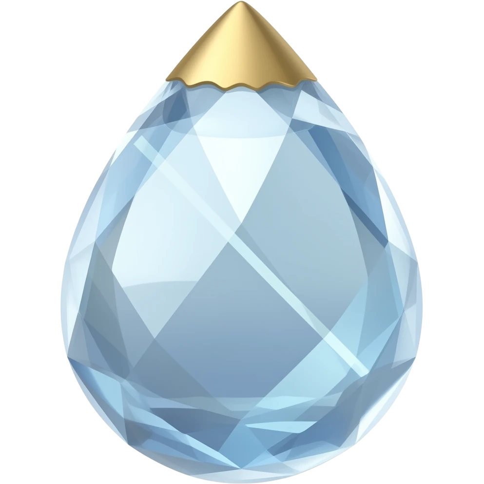 pendule de radiesthésiste en cristal en forme de goutte emoji