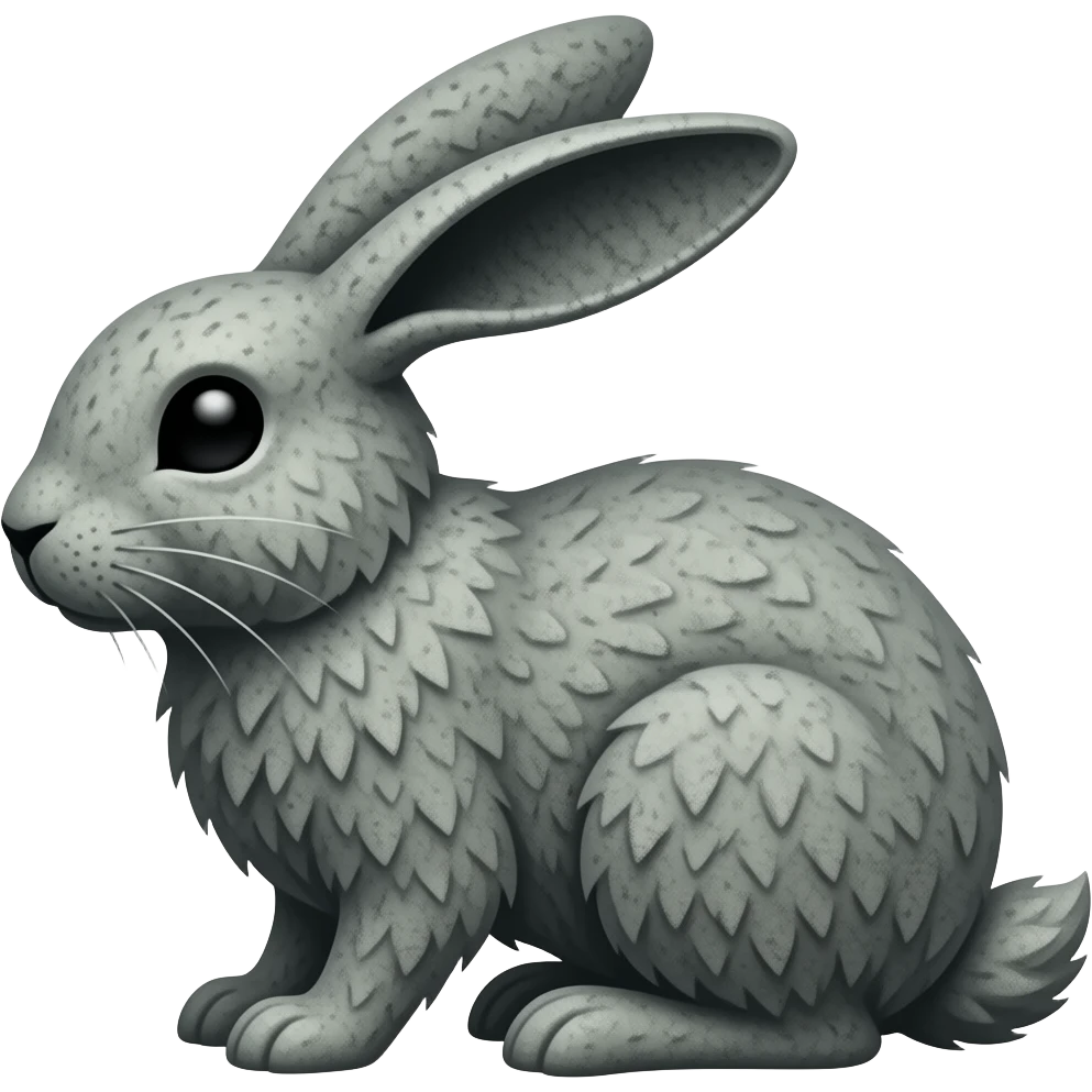 creepy rabbit silhouette emoji