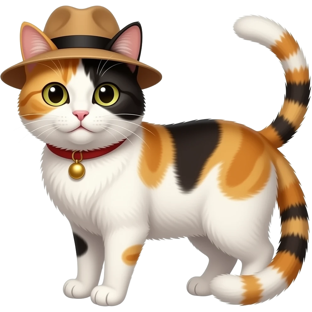 Calico Cat wearing Hat emoji