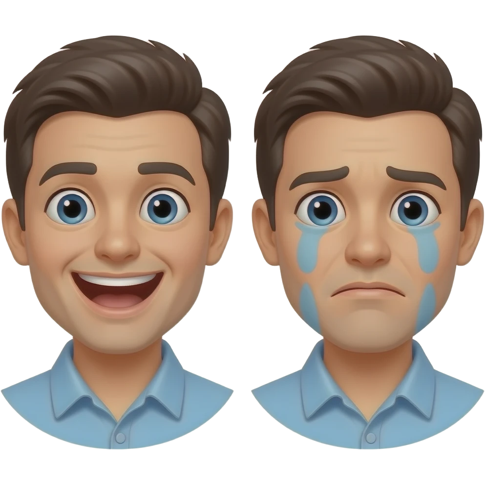 very happy and very sad at the same time emoji