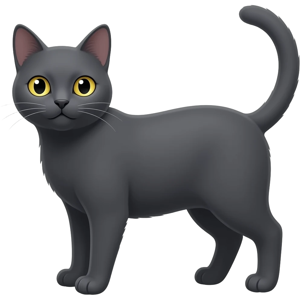 dark gray cat emoji