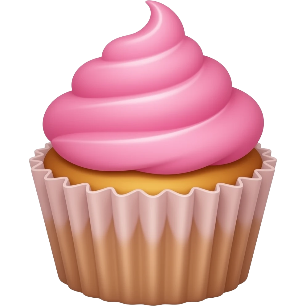 Cupcake with pink icing emoji