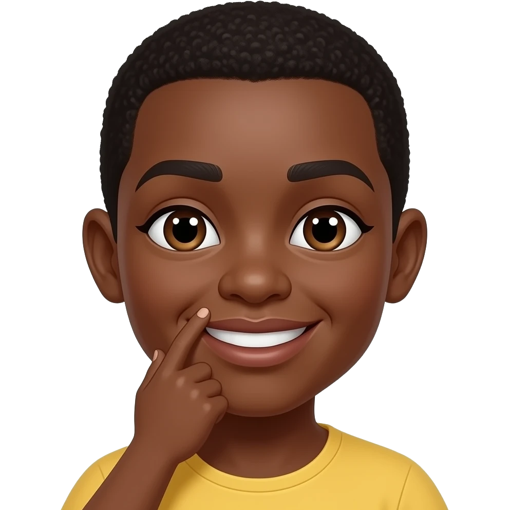 Black woman being tickled emoji