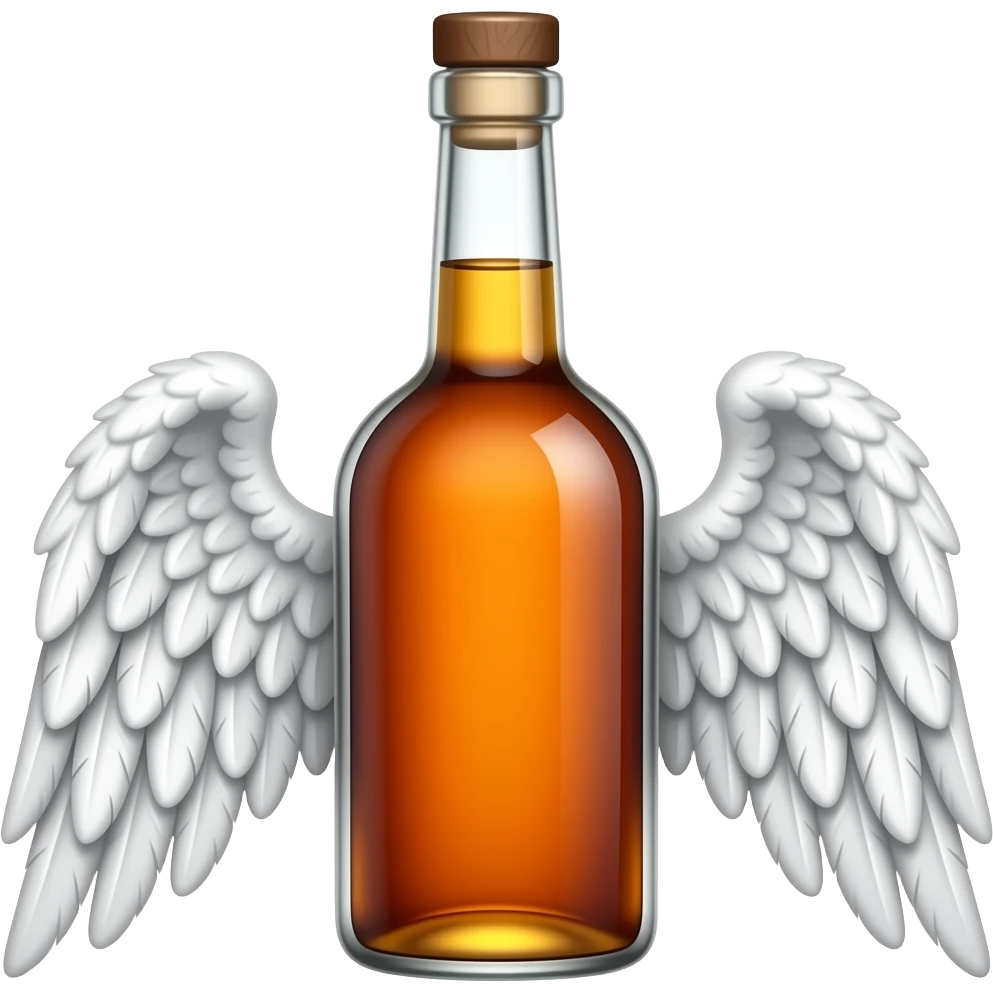 Rum bottle with wings on each side emoji