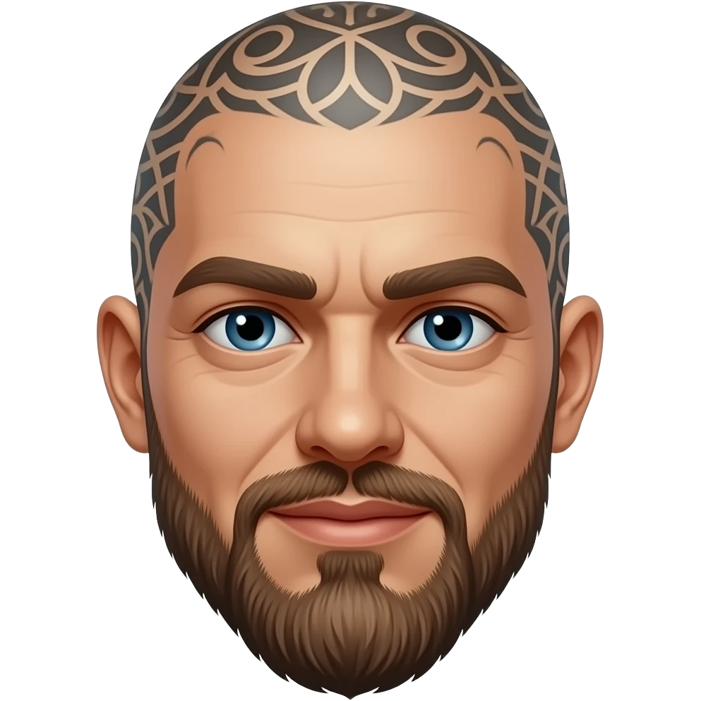 face tattooed emoji