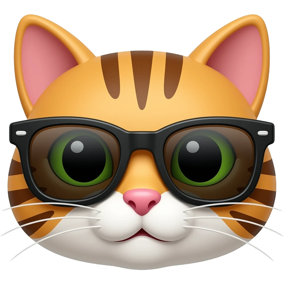 Cat wearing sunglasses emoji