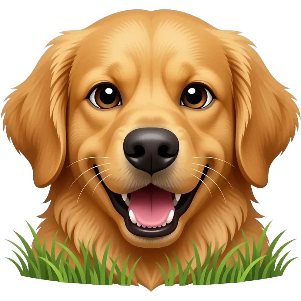 mad golden retriever face emoji