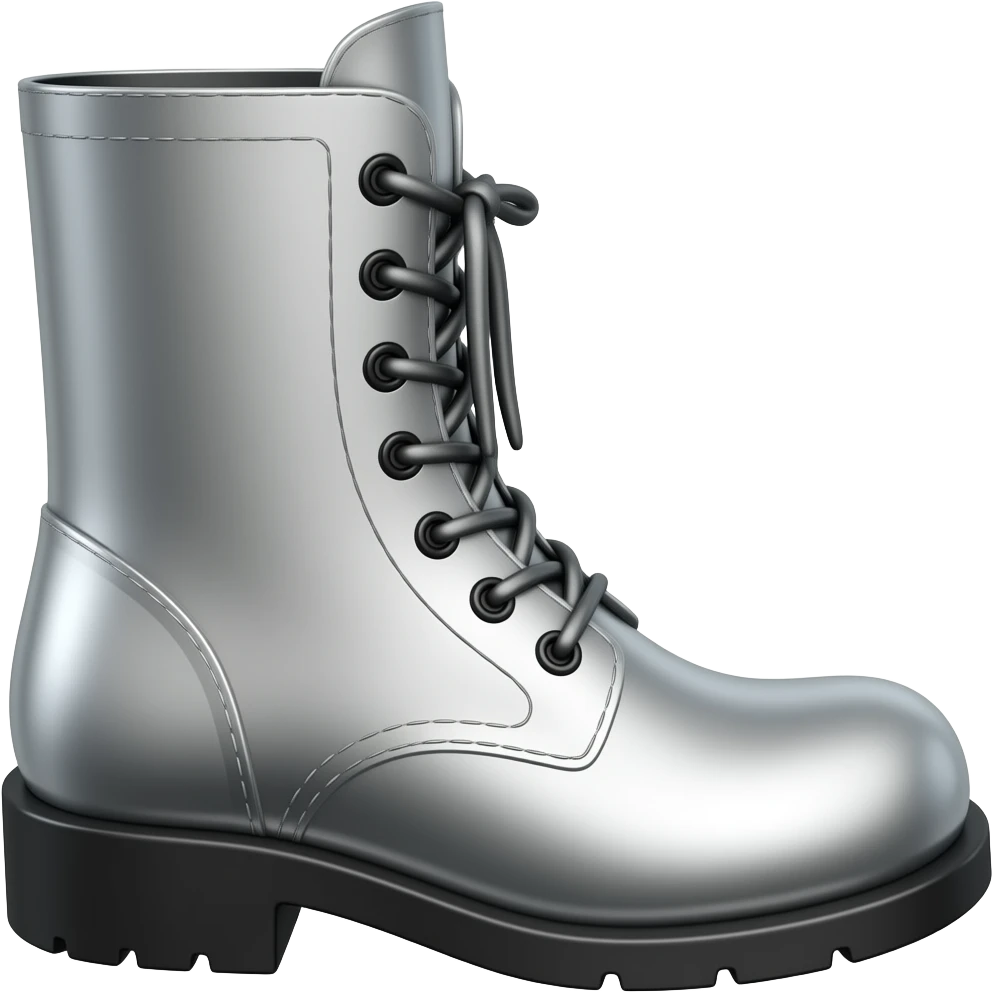 silver boot emoji