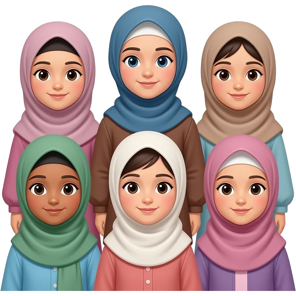 group of hijabiskids emoji