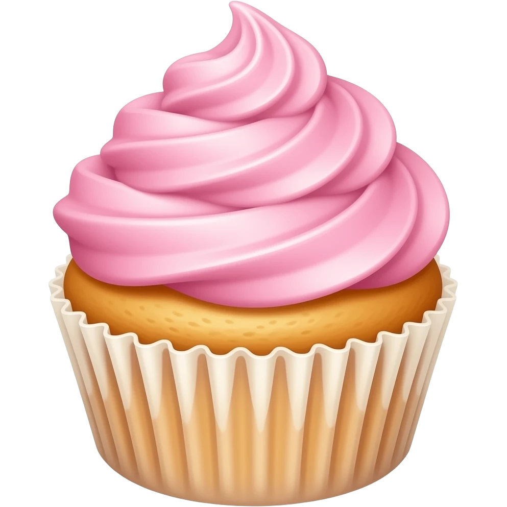 Cupcake with pink icing emoji
