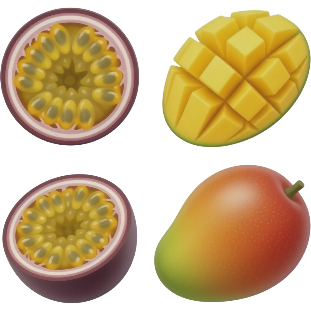 Passion fruit + mango every one alone emoji