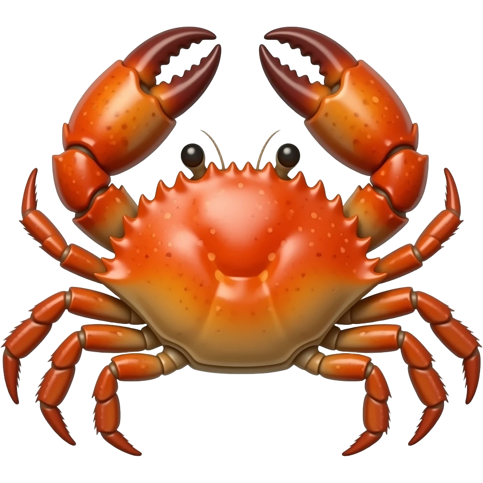 Crabs sting hands clown cow’s red nose letter c emoji