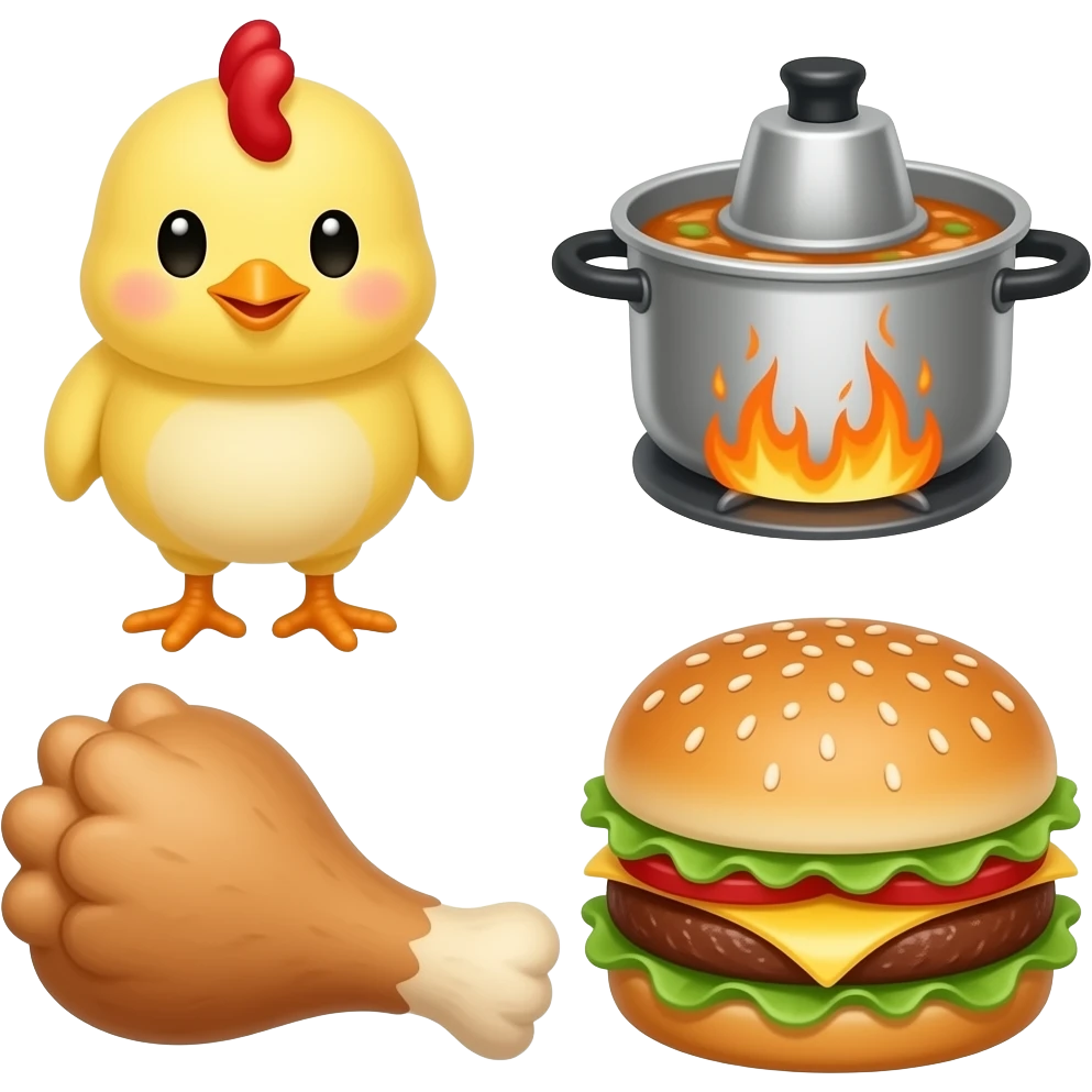 🐥🍗🫕🍔 emoji