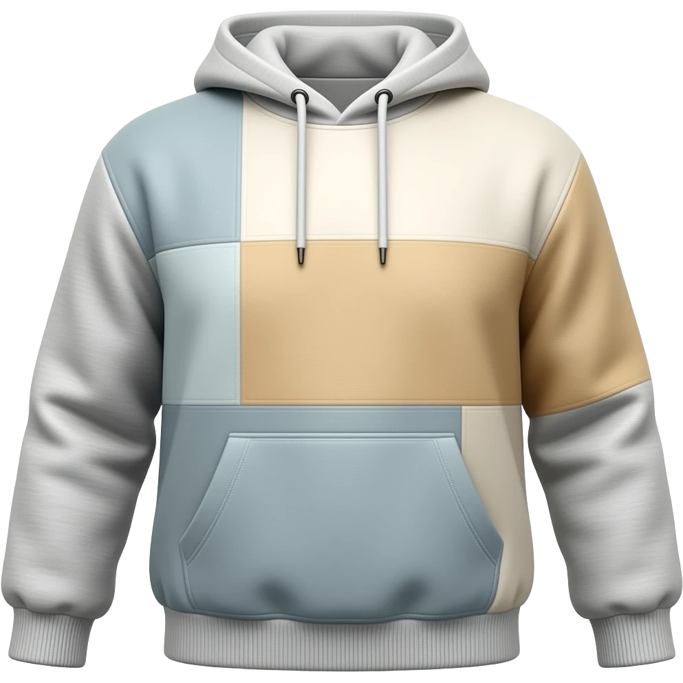 patchwork sweatshirt neutral emoji