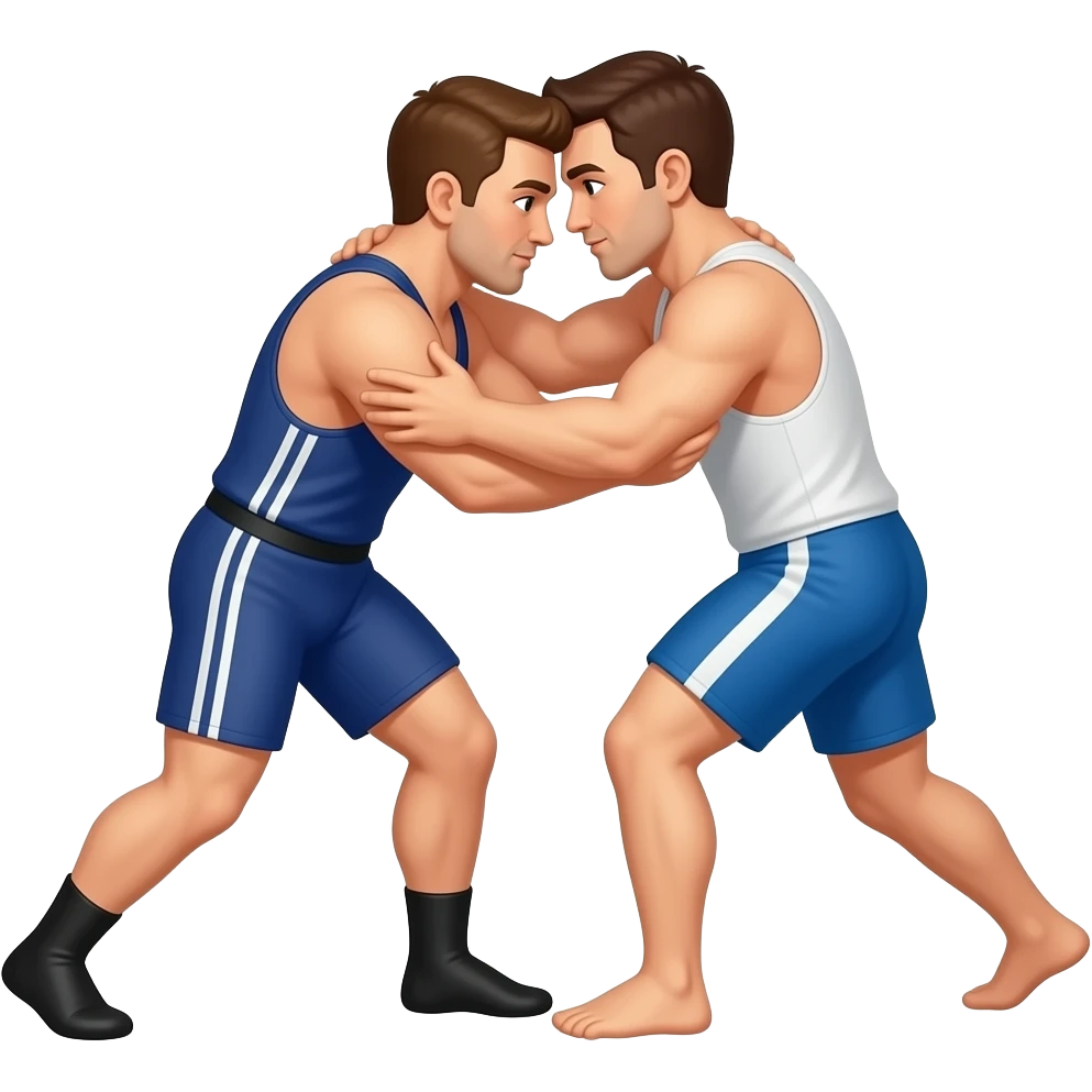 Wrestling between two men emoji