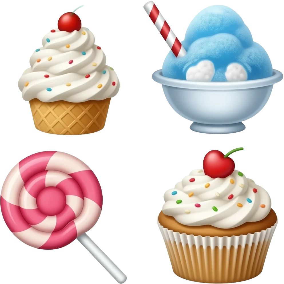 🍦🍧🧁🍭 emoji