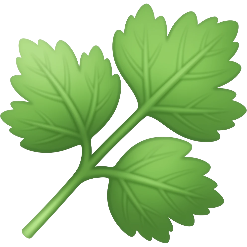Kawaii cilantro emoji
