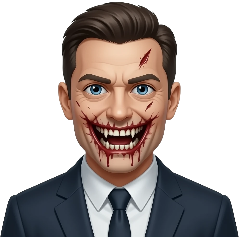 Korkutucu ama gerçek bir insan gibi psikopat katil emoji