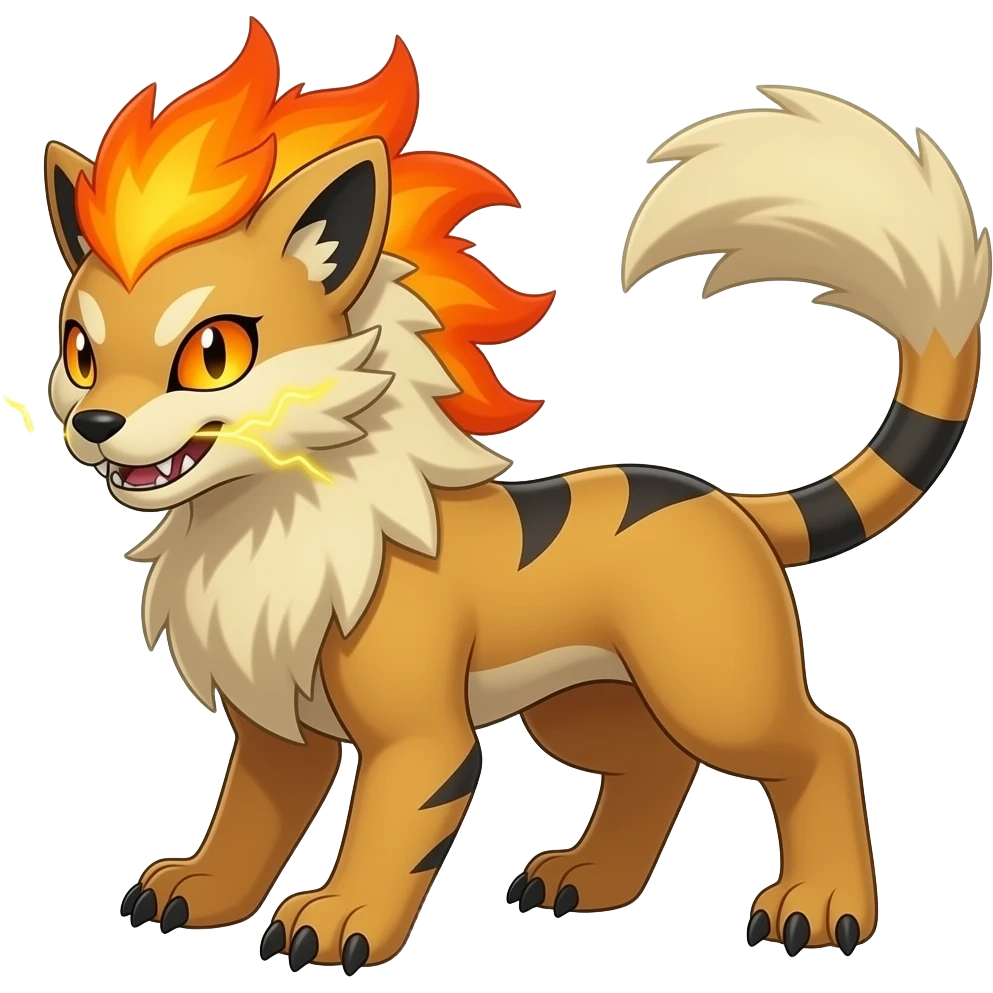 Pyroar-Furret-Shinx-Luxio-Luxray-Fakémon-animal-hybrid emoji
