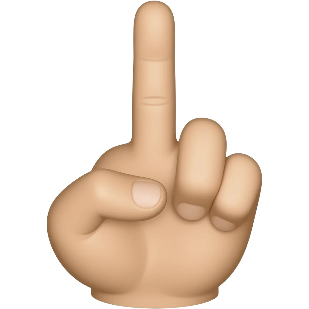 Middle finger emoji