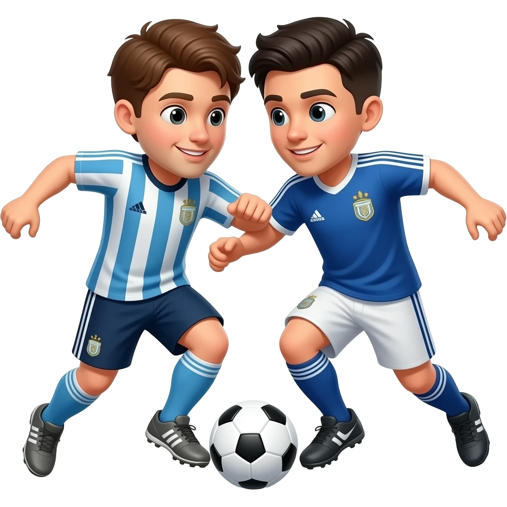 2 SOCCER PLAYERS DOING A CONTRATTAC WITH A Ball emoji