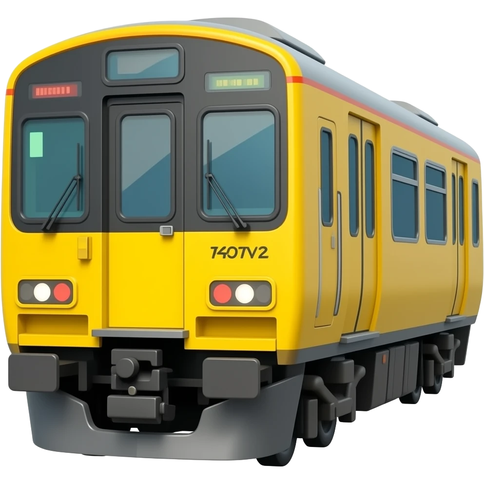 A yellow passenger train emoji