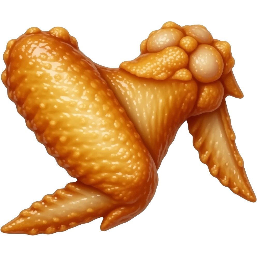 realistic lemon-pepper chicken wing emoji