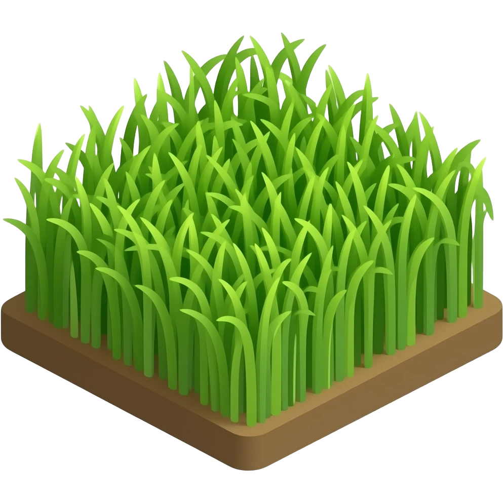 grass 3d isometric emoji