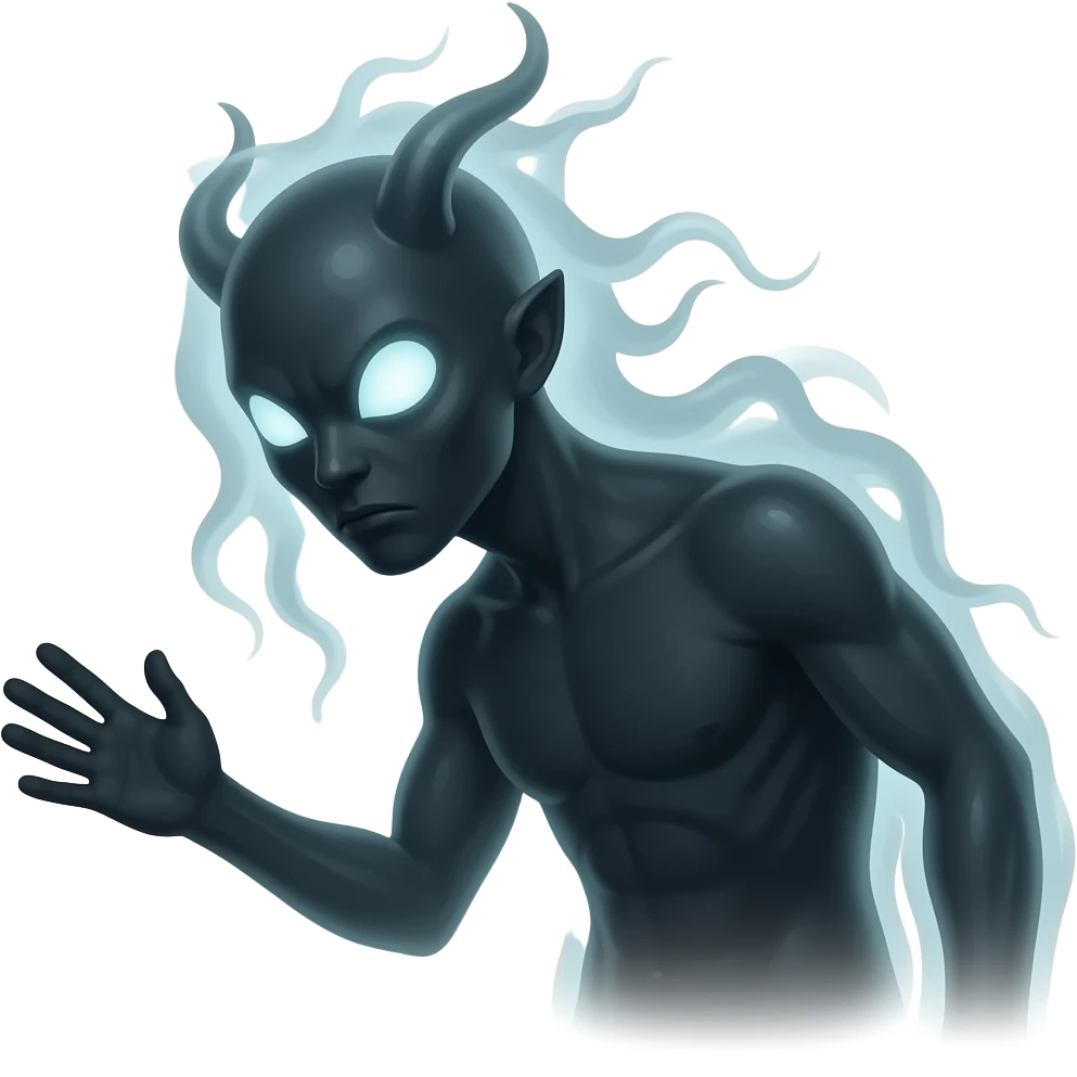 17. The Sleep Demon     Creepy entity trying to convince the user to stay in bed. just shoulder shot emoji