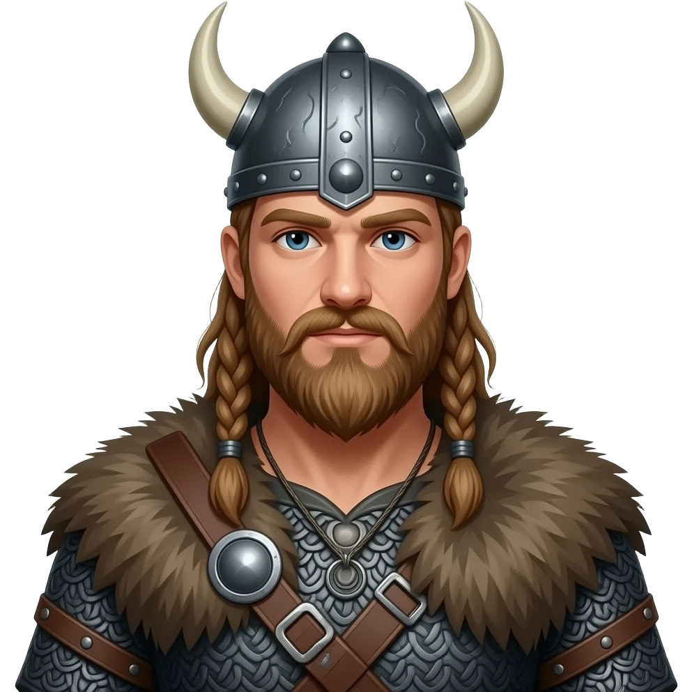 Vikinger mit maskulinen behaarten Oberkörper und Axt emoji