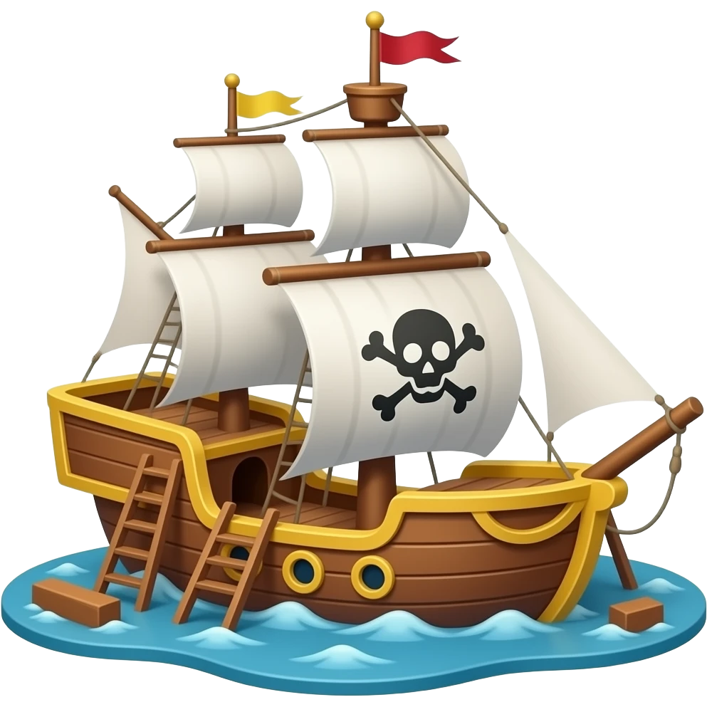 priate ship being built emoji